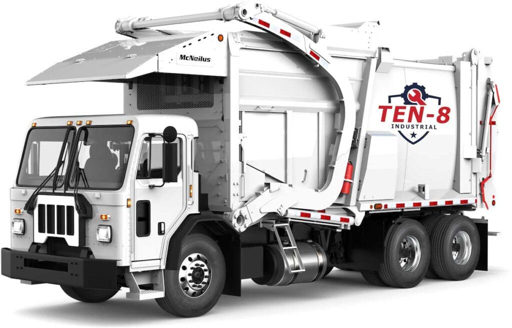 McNeilus Front Loader Refuse Truck - Ten-8 Fire and Safety